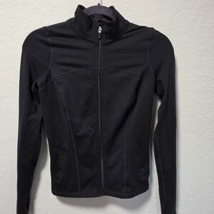Women's Black Zip-Up Sweatshirt